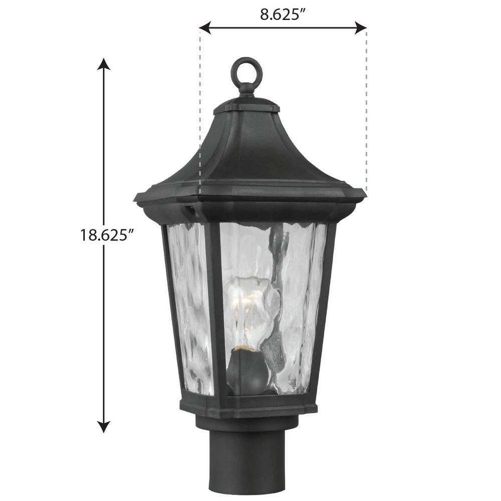 Marquette Line Voltage Black 1-Light 4 in. x 4 in. Deck Post Light Lantern - Super Arbor