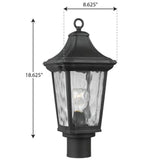 Marquette Line Voltage Black 1-Light 4 in. x 4 in. Deck Post Light Lantern - Super Arbor