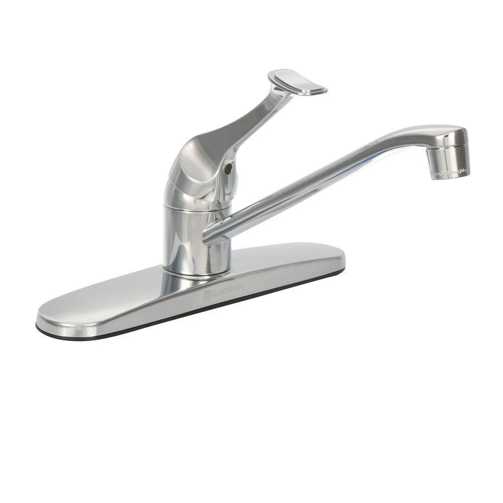 Single-Handle Standard Kitchen Faucet in Chrome - Super Arbor