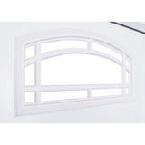 68 in. x 80 in. Camber Top White Left-Hand 14 in. 3-Lite Sidelites Primed Steel Prehung Front Door with 4-9/16 in. Frame - Super Arbor