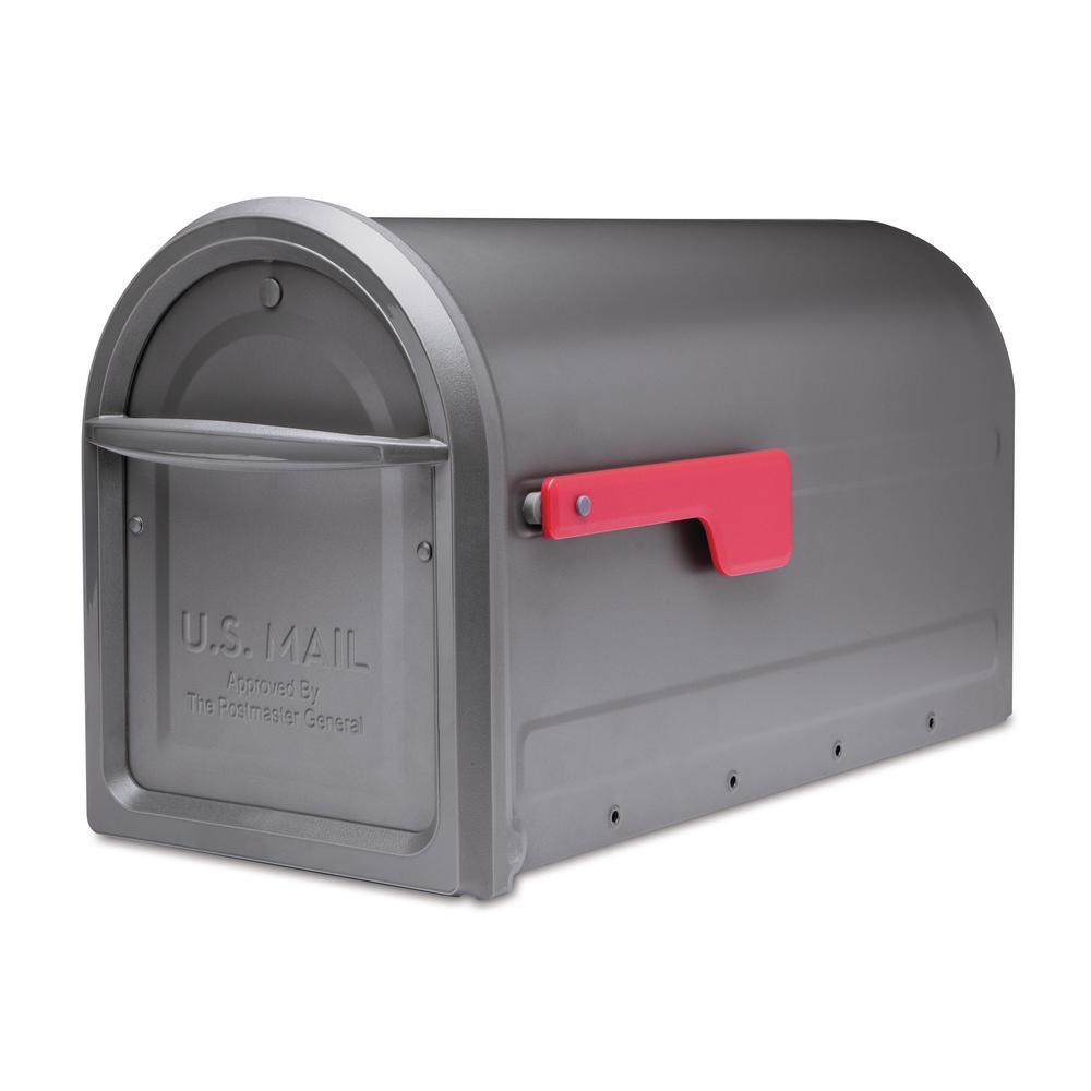Mapleton Post Mount Mailbox Rubbed Bronze with Premium Champagne Flag - Super Arbor
