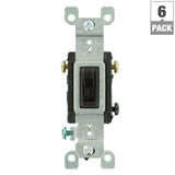 15 Amp 3-Way Toggle Switch, White (6-Pack) - Super Arbor