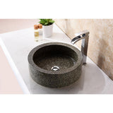 Black Iro Vessel Sink in Speckled Stone - Super Arbor