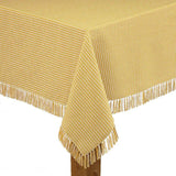 Homespun Fringed 60 in. x 84 in. Marine 100% Cotton Tablecloth