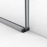 60 in. W x 59 in. H Sliding Frameless Bathtub Door in Matte Black with Clear Glass and Handle - Super Arbor