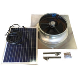 1280 CFM Aluminum Hybrid (Solar/Electric) Powered Gable Mount Gable Louver Vent - Super Arbor