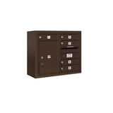 3800 Horizontal Series 5-Compartment with 1-Parcel Locker Surface Mount Mailbox - Super Arbor