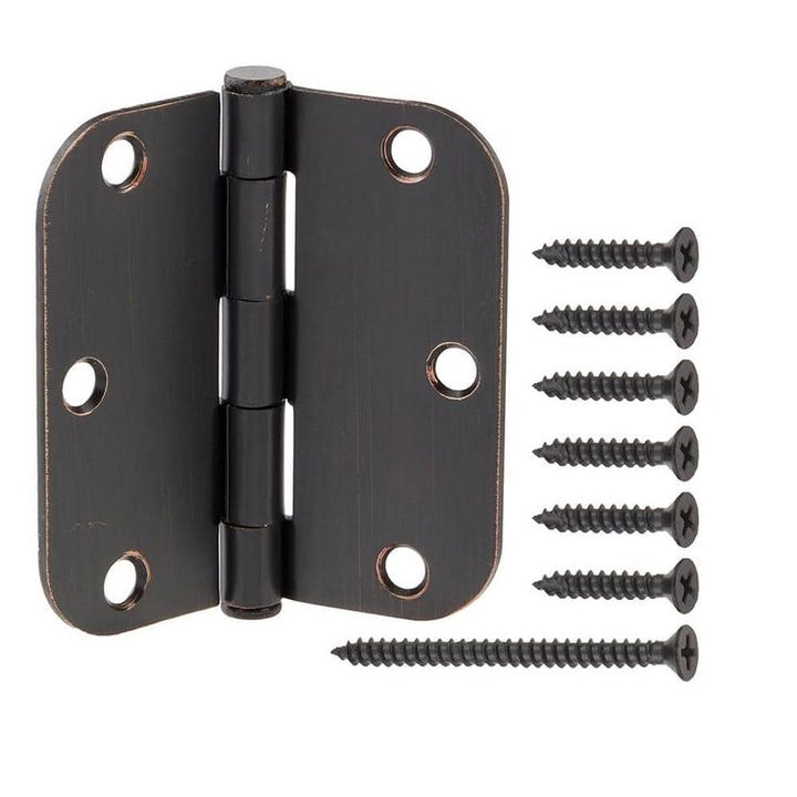 3-1/2 in. x 5/8 in. Oil-Rubbed Bronze Radius Door Hinge