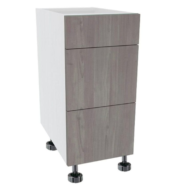 Ready to Assemble Standard 18 in. x 34-1/2 in. x 24 in. Drawer Base Cabinet in Grey Nordic Wood