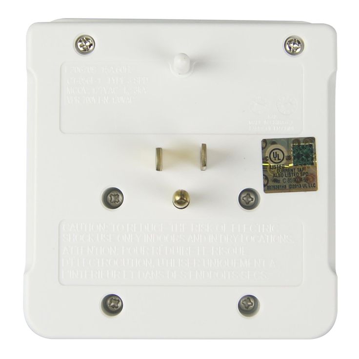 Hyper Tough 6-Outlet Surge Tap 1000-Joule Protection, White