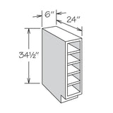 allen + roth Aveley 6-in W x 34.5-in H x 24-in D Linen Maple Drawer Wine Semi-Custom Cabinet