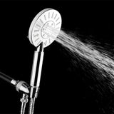 3-Spray 4.75 in. Round Single Wall Mount Fixed Adjustable Handheld Shower Head in Chrome - Super Arbor
