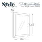 Style Selections 19.5-in x 23.7-in Rectangle Surface Mirrored Medicine Cabinet