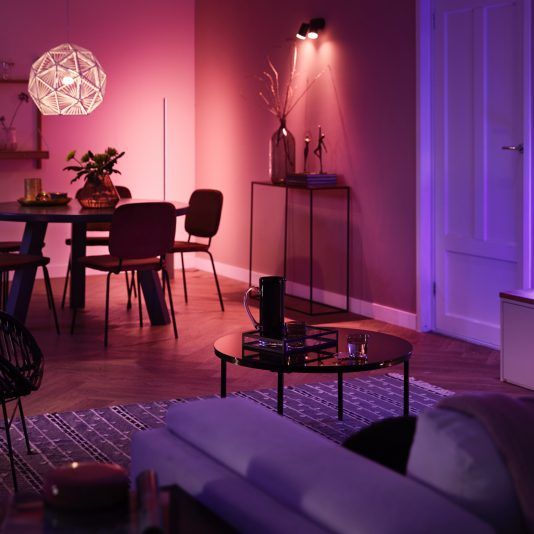 Philips 60-Watt Equivalent A19 Dimmable Hue White Smart Wireless Soft White LED Light Bulb Starter Kit