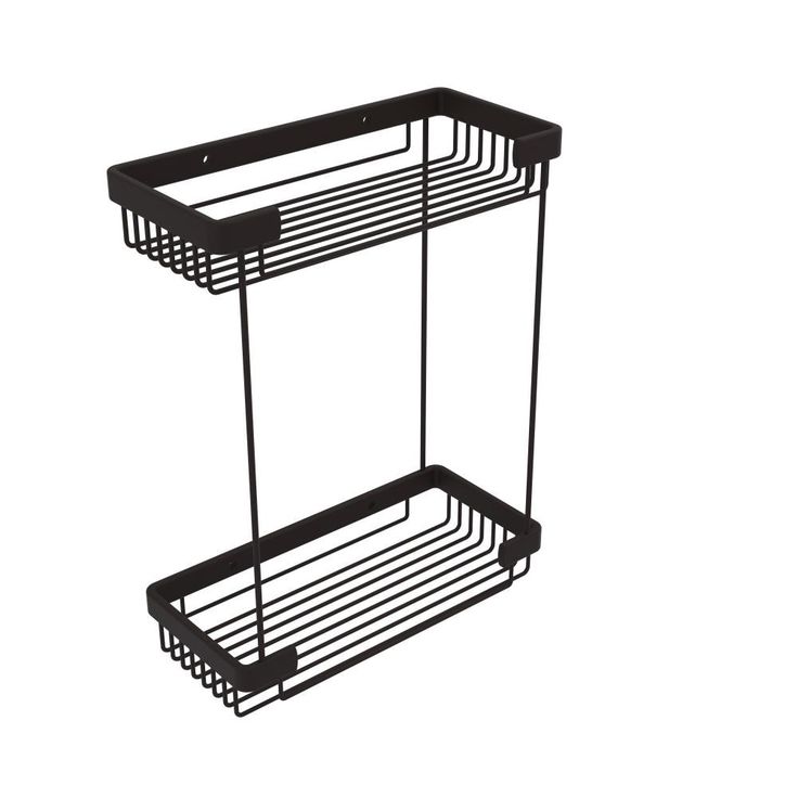 Allied Brass Double Tier Rectangular Toiletry Shower Basket in Oil Rubbed Bronze