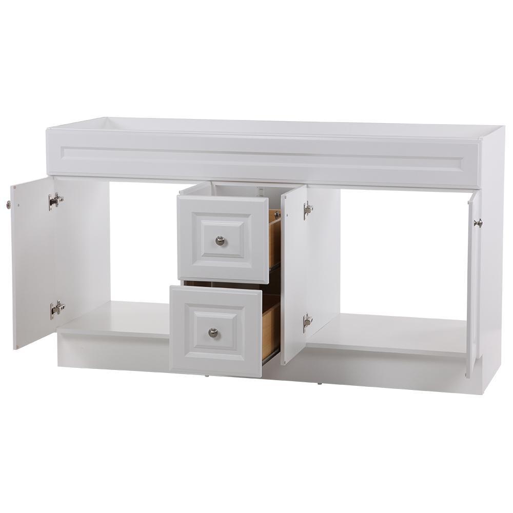 Glensford 60 in. W x 22 in. D Vanity Cabinet Only in White - Super Arbor