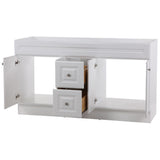 Glensford 60 in. W x 22 in. D Vanity Cabinet Only in White - Super Arbor