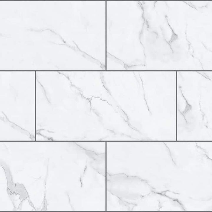 Salt Throne Marble 12 MIL x 12 in. W x 24 in. L Click Lock Waterproof Vinyl Tile Flooring (23.8 sqft/case)