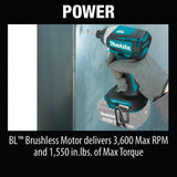 18-Volt LXT Brushless 3-Speed Impact Driver with ImpactXPS Insert Bit Holder and ImpactXPS 3 Pc. Socket Adapter Set - Super Arbor