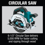 18-Volt LXT Lithium-Ion Cordless 6-Piece Kit (Driver-Drill/Impact Driver/Circular Saw/Multi-Tool/Radio/Light) 3.0A - Super Arbor