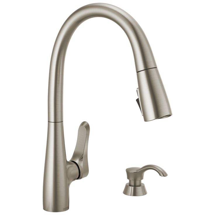 Delta Dunsley 1-Handle Deck Mount Pull-Down Handle/Lever Residential Kitchen Faucet (Deck Plate Included)