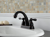 Delta Windemere Oil Rubbed Bronze 2-Handle 4-in Centerset WaterSense Bathroom Sink Faucet with Drain