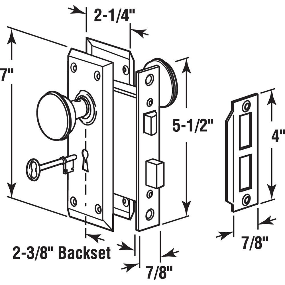 Steel, Satin Nickel, Interior Door Lock - Super Arbor