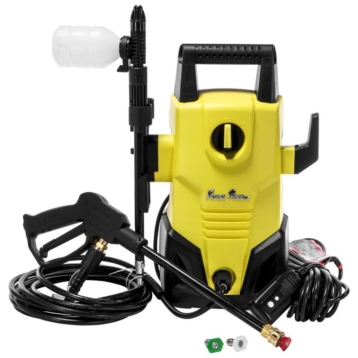 XtremepowerUS 1300 PSI 1.2 GPM Mini Electric Hot/Cold Water Pressure Washer with Spray Gun, Reel Hose, Max Jet XP2000S