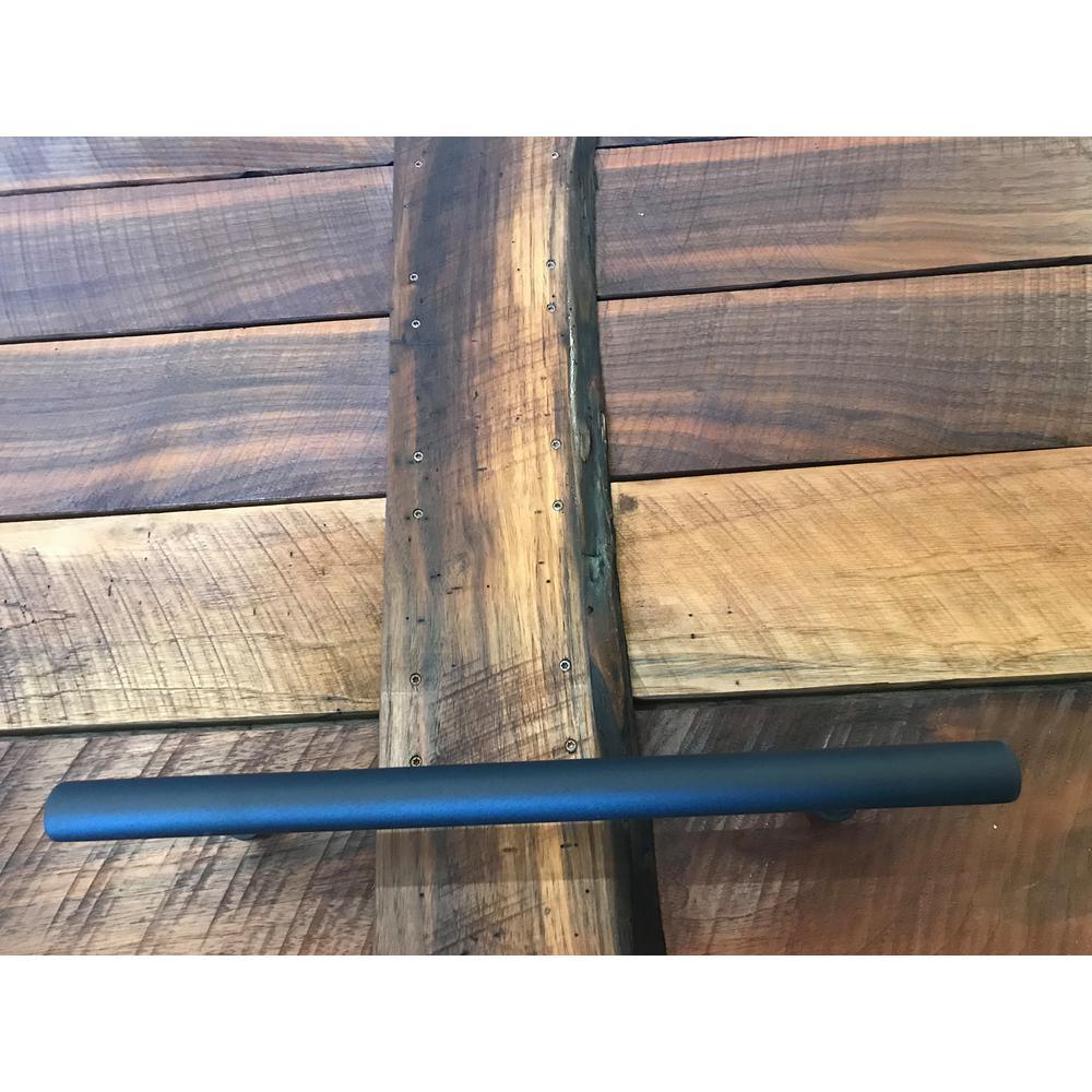 15-3/4 in. Black Barn Door Hardware Round Pull Handle - Super Arbor