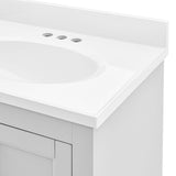 Style Selections Lowry 25-in Light Gray Single Sink Bathroom Vanity with White Acrylic Top