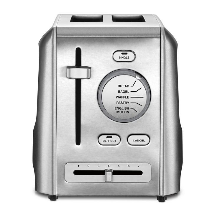 Custom Select 2-Slice Stainless Steel Toaster with Crumb Tray
