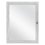 20 in. x 26 in. Recessed or Surface Mount Framed Medicine Cabinet in Gray