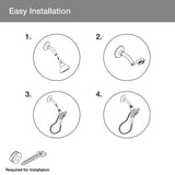 Rain Duet 3-Spray 1.75 GPM 5.125 in. Wall Mount Handheld Shower Head with Hose in Vibrant Brushed Nickel - Super Arbor