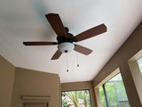 Harbor Breeze Monarch 52-in Brushed nickel LED Indoor/Outdoor Ceiling Fan with Remote (5-Blade) - Super Arbor