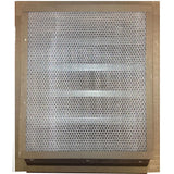 16 in. x 19.75 in. Rectangular Metallic Steel Built-in Screen Gable Louver Vent - Super Arbor
