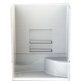 Varia Subway 30 in. x 60 in x 76 in. 4 -pc AcrylX Acrylic Finished Shower Stall w/Right Drain & Left Seat in White