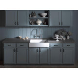Whitehaven Farmhouse Apron Front Self-Trimming Cast Iron 30 in. Single Bowl Kitchen Sink in White - Super Arbor
