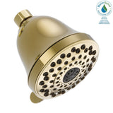 7-Spray 4.3 in. Single Wall Mount Fixed Shower Head in Polished Brass - Super Arbor
