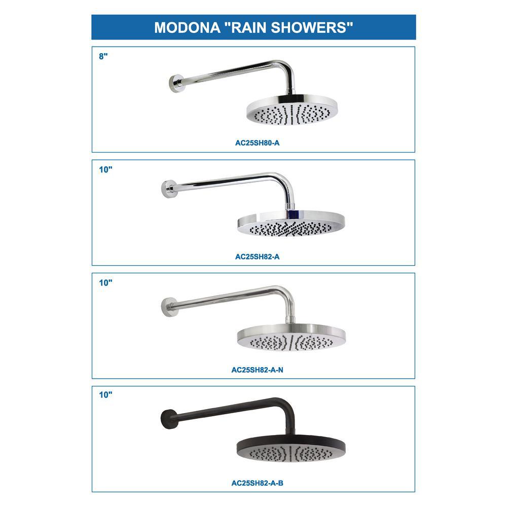 1-Spray 10 in. Single Wall Mount Waterfall Fixed Rain Shower Head in Rubbed Bronze - Super Arbor