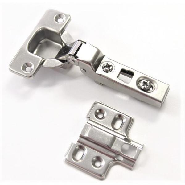 Concealed (35 mm) 110-Degree Clip-On Frameless Half Overlay Cabinet Hinge (30-Pair) - Super Arbor