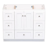 Shaker 42 in. W x 21 in. D x 34.5 in. H Vanity Cabinet Only in Natural Alder - Super Arbor