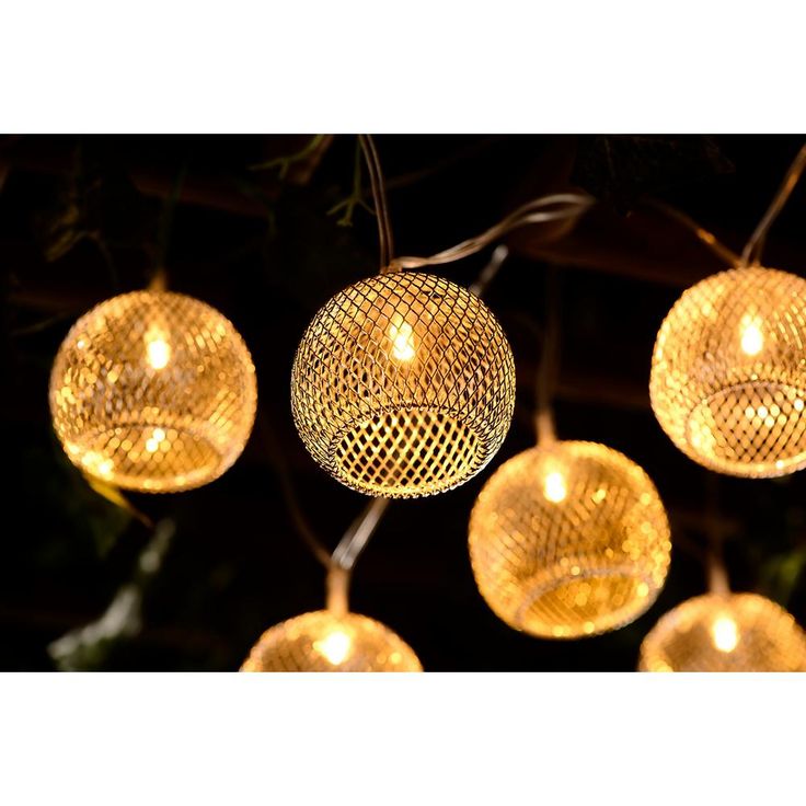 Indoor 12 ft. Battery Operated Metal Integrated LED String Lights (10-Light)