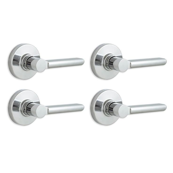 Tonbridge Matte Black Hall and Closet Door Lever with Round Rose (4-Pack)