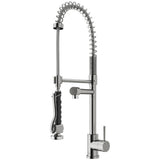 Zurich Single-Handle Pull-Down Sprayer Kitchen Faucet in Matte Black - Super Arbor