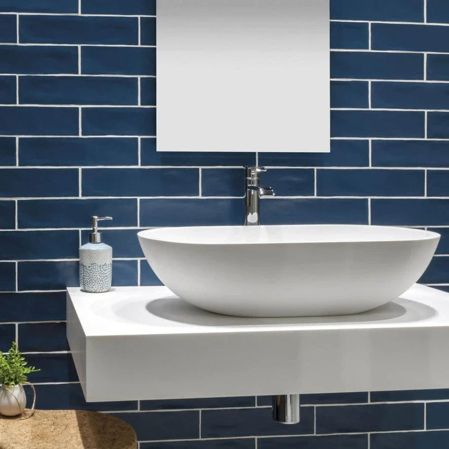 Bond Tile Baton Rouge Blue 3 in. x 12 in. Matte Ceramic Subway Wall Tile (22 Pieces 5.38 Sq. Ft. / Box)