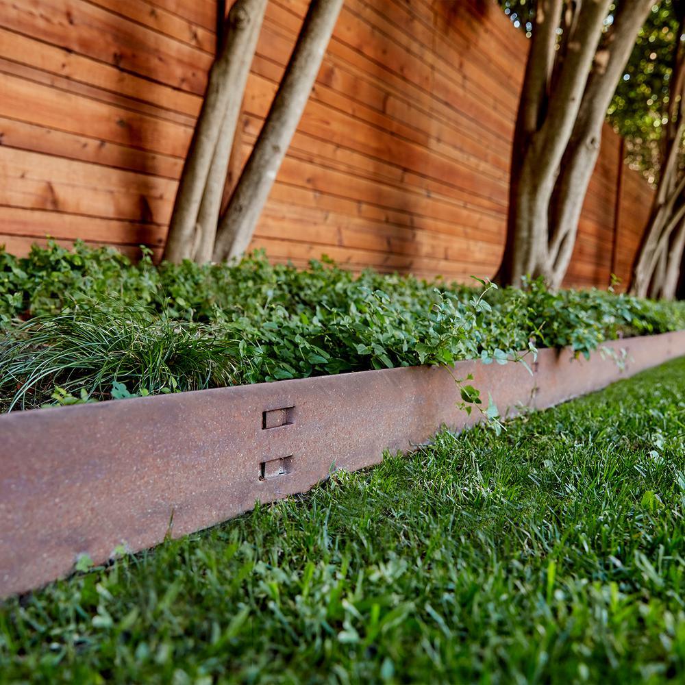 8 ft. x 14-Gauge x 4 in. Black Steel Landscape Edging - Super Arbor