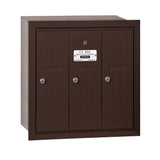 3500 Series Aluminum Recessed-Mounted Private Vertical Mailbox with 3 Doors - Super Arbor
