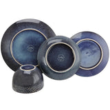 Matisse 16-Piece Contemporary Cobalt Earthenware Dinnerware Set (Service for 4)