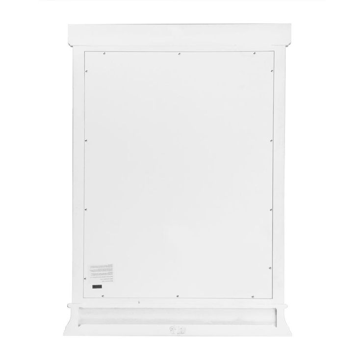 24 in. W x 32 in. H Framed Rectangular  Bathroom Vanity Mirror in White