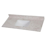 37 in. W x 22 in. D Stone Effects Vanity Top in Cold Fusion with White Sink - Super Arbor